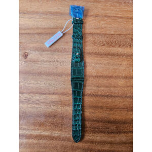 NWT Men's Ralph Lauren Green Alligator Stirrup Watch Strap Medium